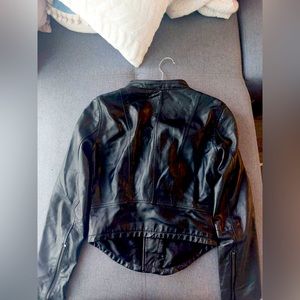 Black leather jacket